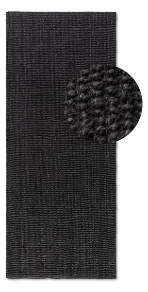 Hanse Home , Behúň Bouclé Jute 105976 Black, 80x200, čierna, chodba / predsieň