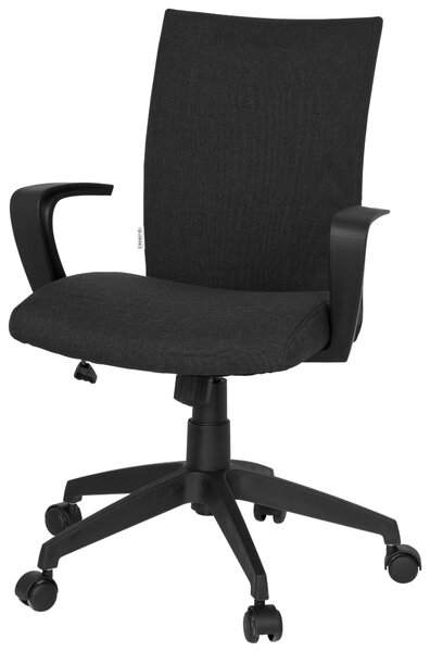 OTOČNÁ STOLIČKA, plochá tkanina, čierna MID.YOU - Online Only kancelárie, Online Only