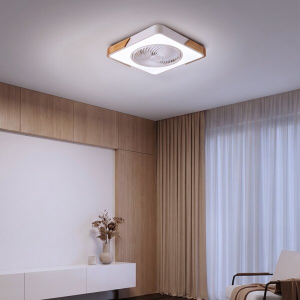 Brilagi-LED stmievateľné svietidlo s ventilátorom LED/30W/230V 3000-6500K biela/dub + diaľkové ovládanie