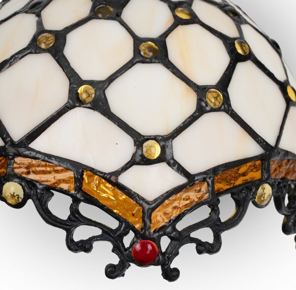 Brilagi - Tiffany vitrážová nástenná lampa Slonovinová 1xE14/40W/230V