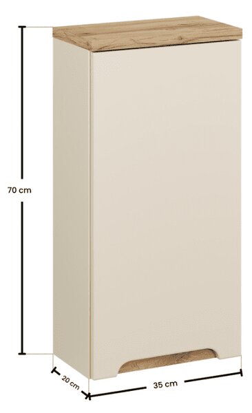 Závesná skrinka do kúpeľne BALI Cashmere 830