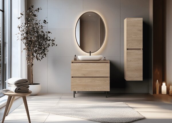 Skrinka pod umývadlo SIMPLE Light oak | 80 cm