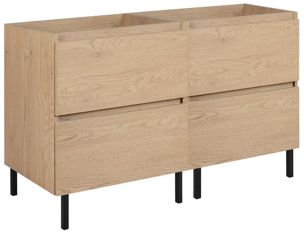 Skrinka pod umývadlo s doskou SIMPLE Light oak D120/1 | 120 cm