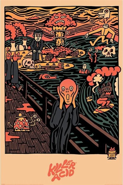 Plagát, Obraz - Killer Acid - Edvard Munch Scream, (61 x 91.5 cm)