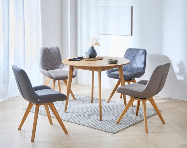 JEDÁLENSKÝ STÔL, divoký dub, farba duba, 100/100/76 cm Carryhome - Stoly