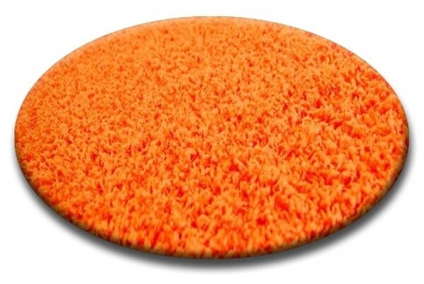 Kusový koberec Shaggy Roy oranžový kruh 120cm