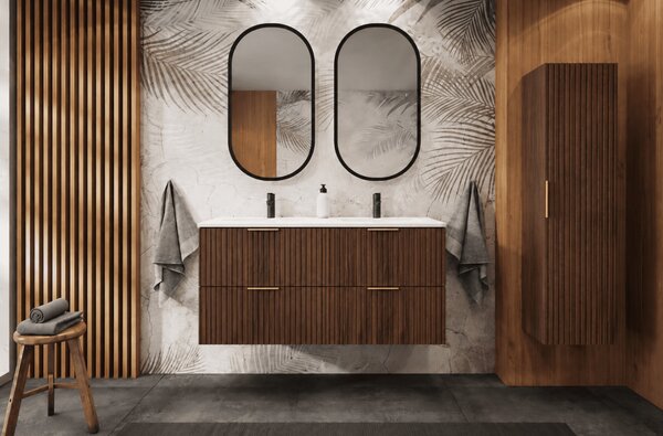 Skrinka pod umývadlo FLOW Oak walnut 60 2D | 60 cm