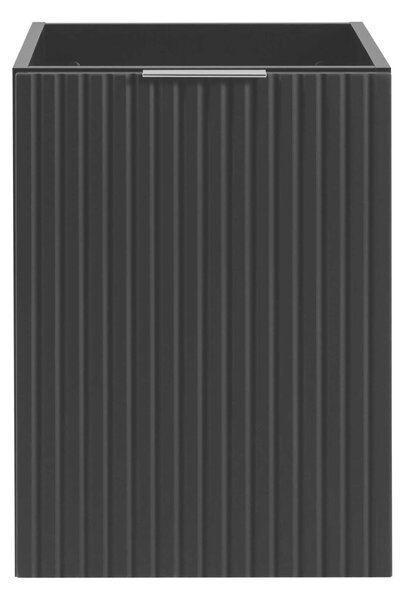 Skrinka do kúpeľne FLOW Black 40 1D s košom | 40 cm
