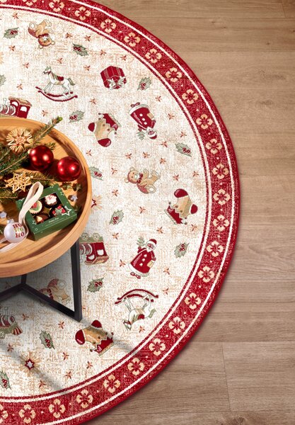 Villeroy & Boch Kusový koberec Toy's delight so strihaným vlasom 106217 Red, Multicolor kruh, 160x160 (priemer) kruh, červená, obývacia izba