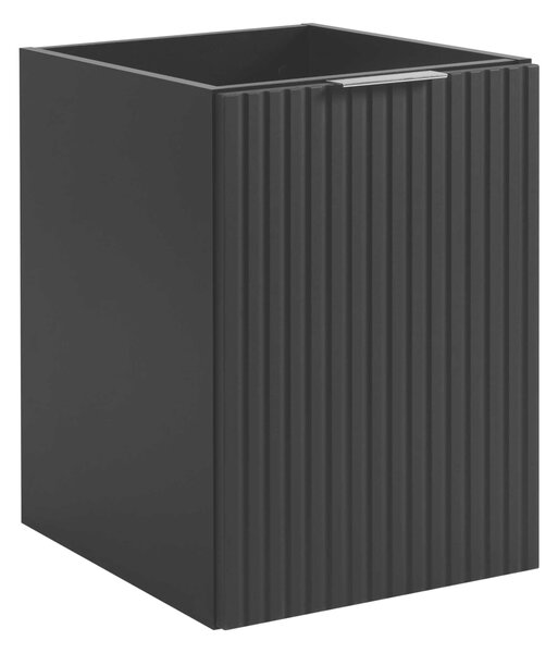 Skrinka do kúpeľne FLOW Black 40 1D s košom | 40 cm