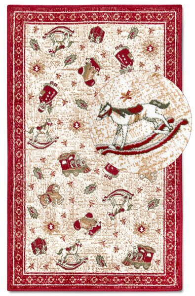 Villeroy & Boch Kusový koberec Toy's delight so strihaným vlasom 106217 Red, Multicolor, 50x80, červená, obývacia izba