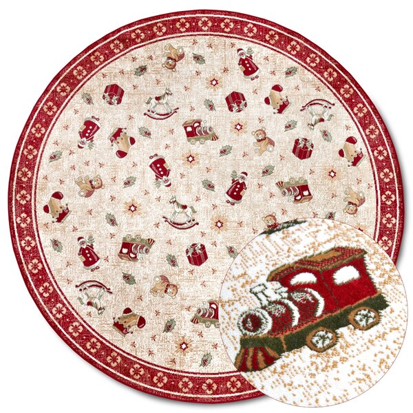 Villeroy & Boch Kusový koberec Toy's delight so strihaným vlasom 106217 Red, Multicolor kruh, 160x160 (priemer) kruh, červená, obývacia izba