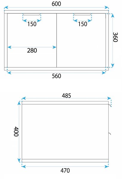 Kúpeľňová skrinka pod umývadlo Rea Core 60cm Beige
