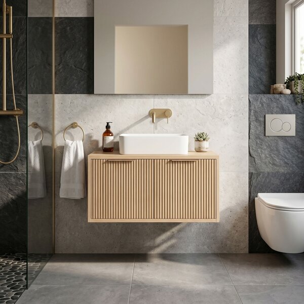 Kúpeľňová skrinka pod umývadlo Rea Core 80cm Beige