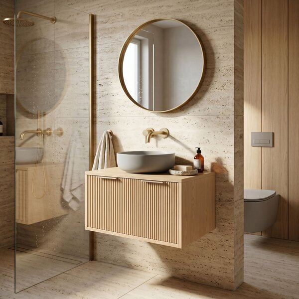 Kúpeľňová skrinka pod umývadlo Rea Core 80cm Beige