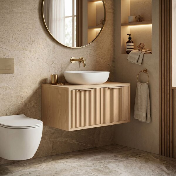 Kúpeľňová skrinka pod umývadlo Rea Core 80cm Beige