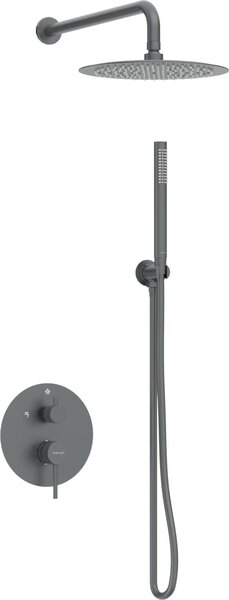 BALNEO sprchová batéria CASCADE sada 2 gunmetal