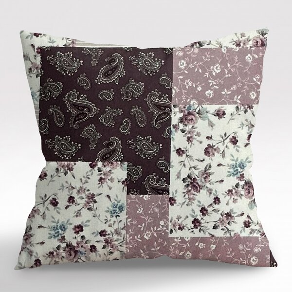Ervi obliečka na vankúš FLANELOVÝ - Patchwork ružový