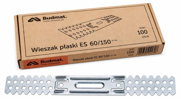 Záves do podhľadov Budmat ES 60/150 mm plochý 0,8 mm 100 ks