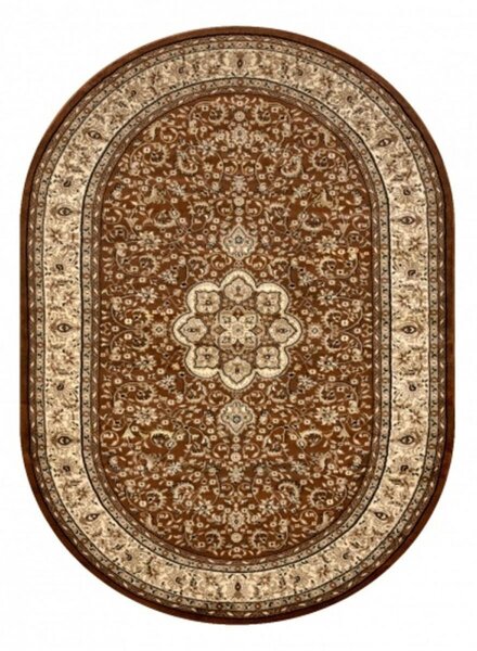 Kusový koberec Agas hnedý ovál 150x250cm