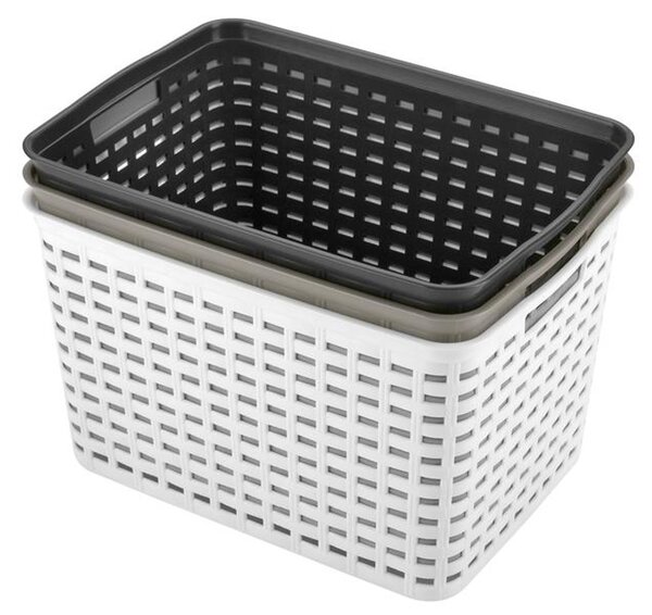 Plastový košík HEIDRUN 39x29x22cm MIX farieb