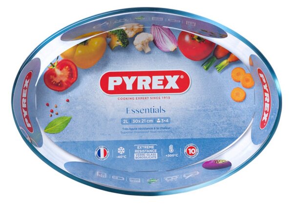 OVÁLNY PEKÁČ PYREX 2,2L, 30X21X6CM, SKLO
