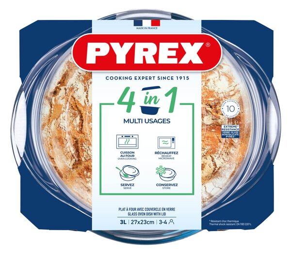ZAPEKACIA MISA OKRÚHLA S VEKOM PYREX 3L SKLO