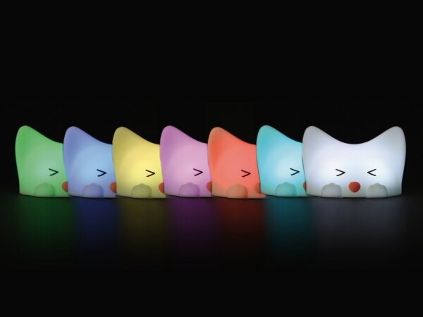 MegaLight - LED RGB Stmievateľná nabíjacia detská dotyková lampa CATTY CAT LED/5V