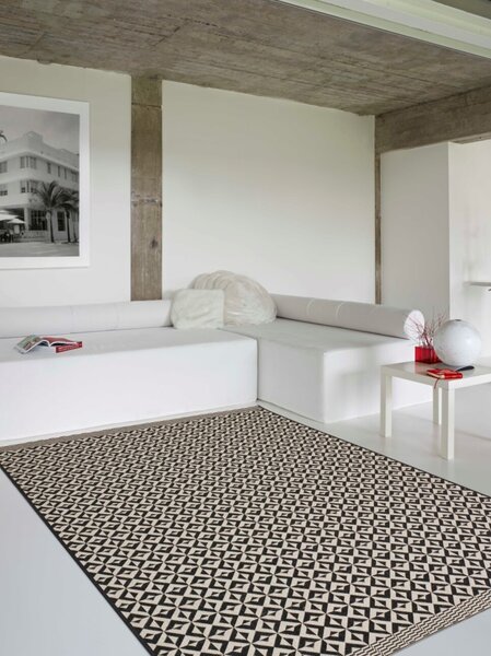 Koberec Modern Geometric black/beige 120x170cm