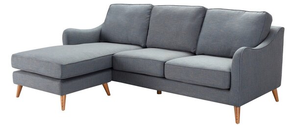 Rohová pohovka Venuste denim blue/brown