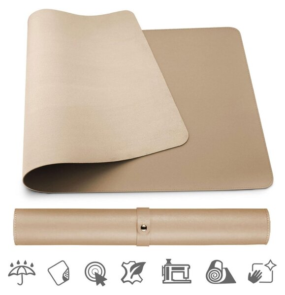 Podložka pod myš a klávesnicu MOSH eco koža, cappucino, 90 x 45 cm MSH-TC-CPL