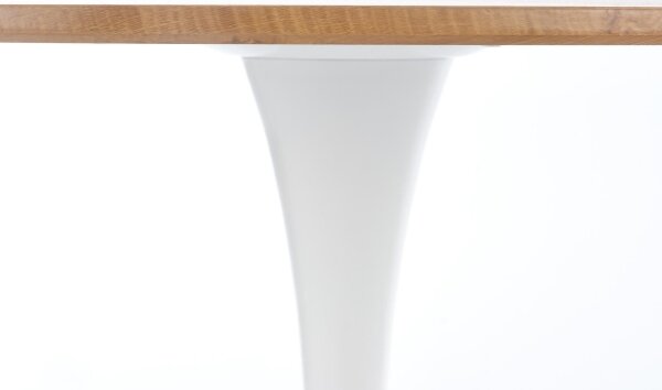 Jedálenský stôl LUGI, priemer 80 cm, hnedá/biela