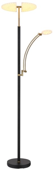 Globo 58909B - LED stmievateľná stojacia lampa TIRANA 40W/230V + 5,5W čierna