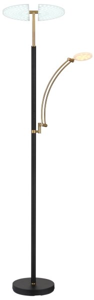 Globo 58909B - LED stmievateľná stojacia lampa TIRANA 40W/230V + 5,5W čierna