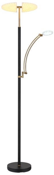 Globo 58909B - LED stmievateľná stojacia lampa TIRANA 40W/230V + 5,5W čierna