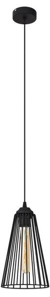 Helam Luster na lanku TORRI 1xE27/15W/230V pr. 16 cm čierna HE1573 + záruka 3 roky zadarmo