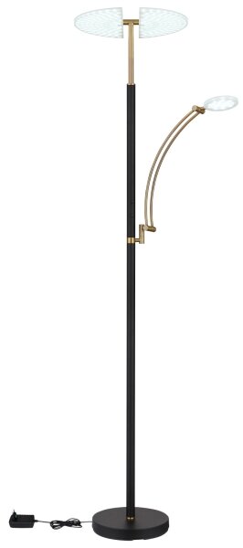 Globo 58909B - LED stmievateľná stojacia lampa TIRANA 40W/230V + 5,5W čierna