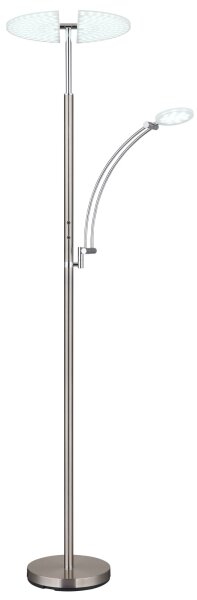 Globo 58909N - LED stmievateľná stojacia lampa TIRANA 40W/230V + 5,5W matný chróm