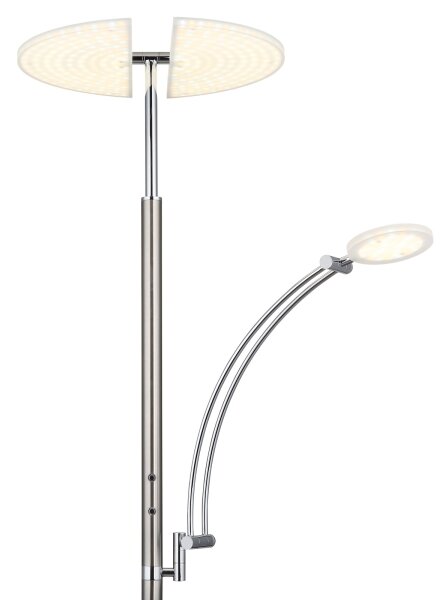 Globo 58909N - LED stmievateľná stojacia lampa TIRANA 40W/230V + 5,5W matný chróm