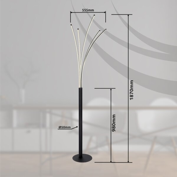 Globo 59229BSH - LED stmievateľná stojacia lampa BIZZY 36W/230V 3000-6000K Wi-Fi Tuya+diaľkové ovládanie