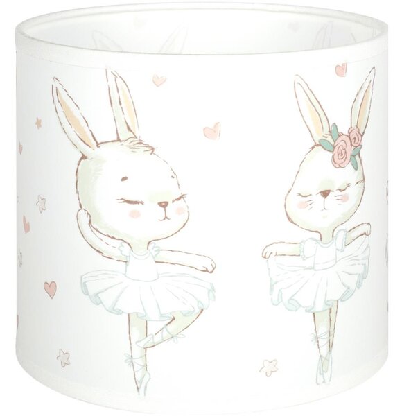 Brilagi - Univerzálne tienidlo BOBO E27 pr. 15 cm, biela/s motívom zajačikov