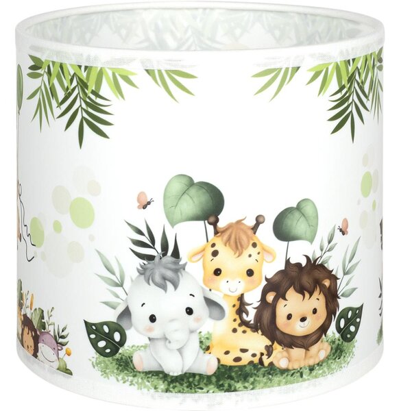 Brilagi - Univerzálne tienidlo BOBO E27, priemer 15 cm, biela/zelená/džungľa