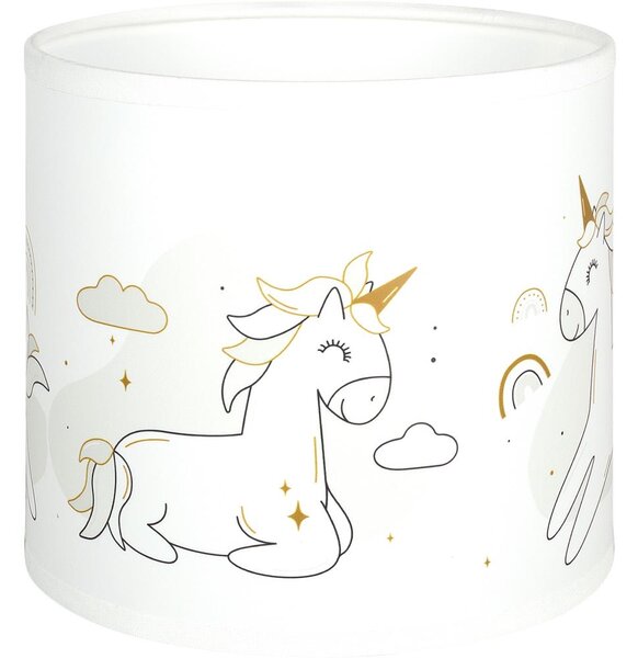 Brilagi - Univerzálne tienidlo BOBO E27 pr. 15 cm biela/jednorožce