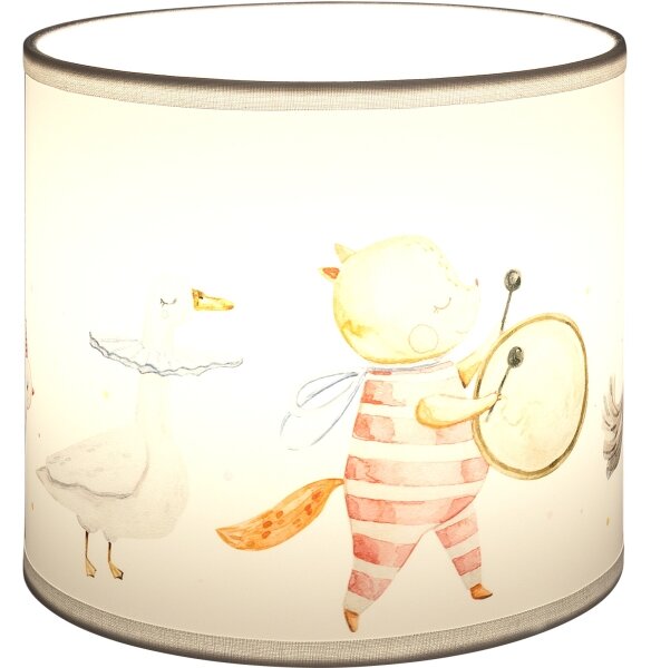 Brilagi - Univerzálne tienidlo BOBO E27, priemer 15 cm, biela/zvieratká