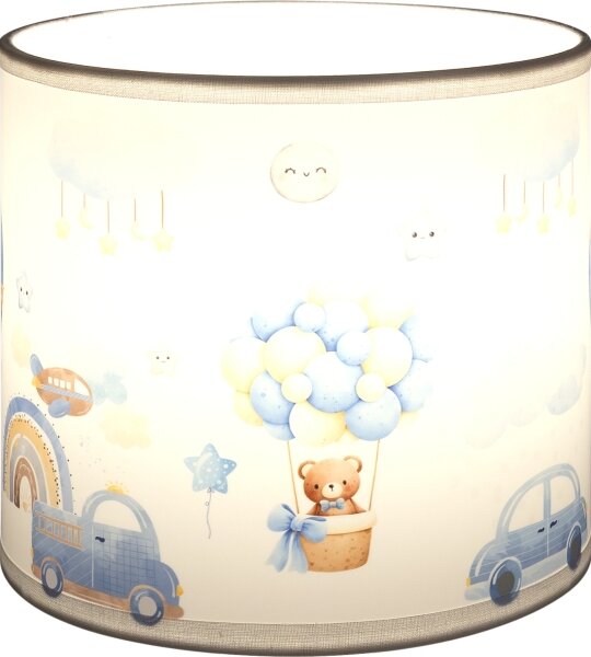 Brilagi - Univerzálne tienidlo BOBO E27 pr. 15 cm biela/modrá/medvedíky