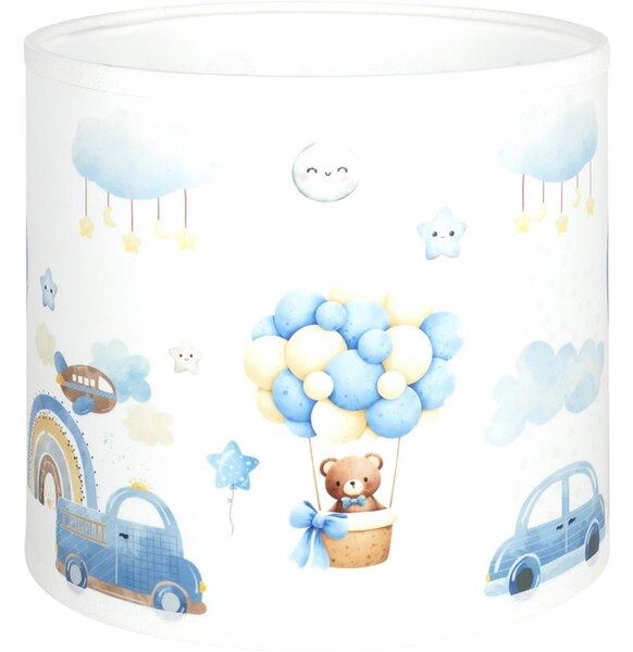 Brilagi - Univerzálne tienidlo BOBO E27 pr. 15 cm biela/modrá/medvedíky