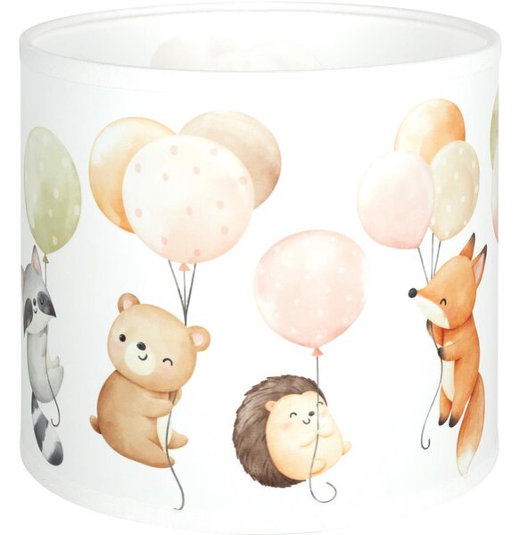 Brilagi - Univerzálne tienidlo BOBO E27 pr. 15 cm biela/zvieratká