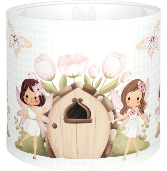 Brilagi - Univerzálne tienidlo BOBO E27 pr. 15 cm biela/ružová/víly