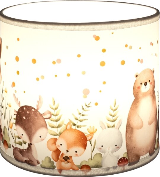 Brilagi - Univerzálne tienidlo BOBO E27 pr. 15 cm biela/zvieratká