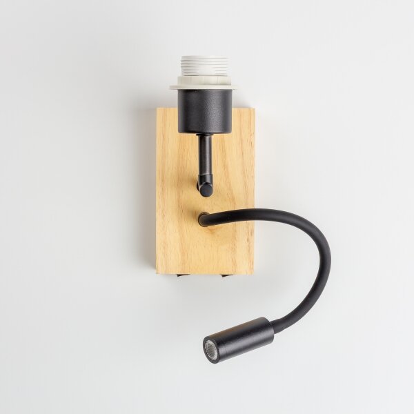 Brilagi - LED flexibilná lampa BOBO WOOD 1xE27/25W/230V + LED/3W dubová/čierna/krémová/kráľovská modrá